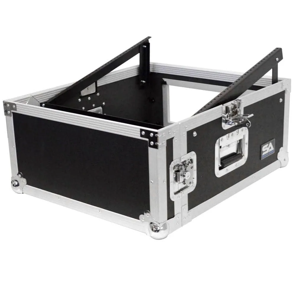 4 Space Rack Case with Slant Mixer Top