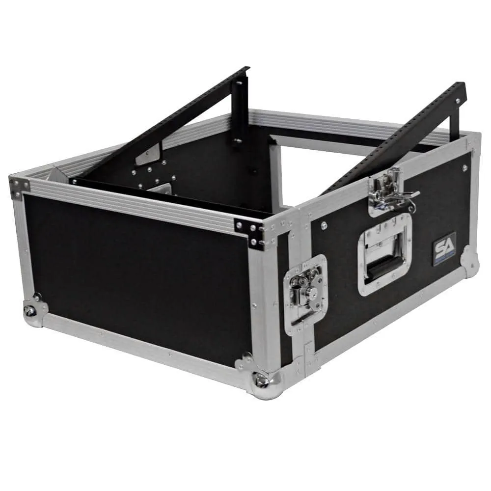 4 Space Rack Case with Slant Mixer Top