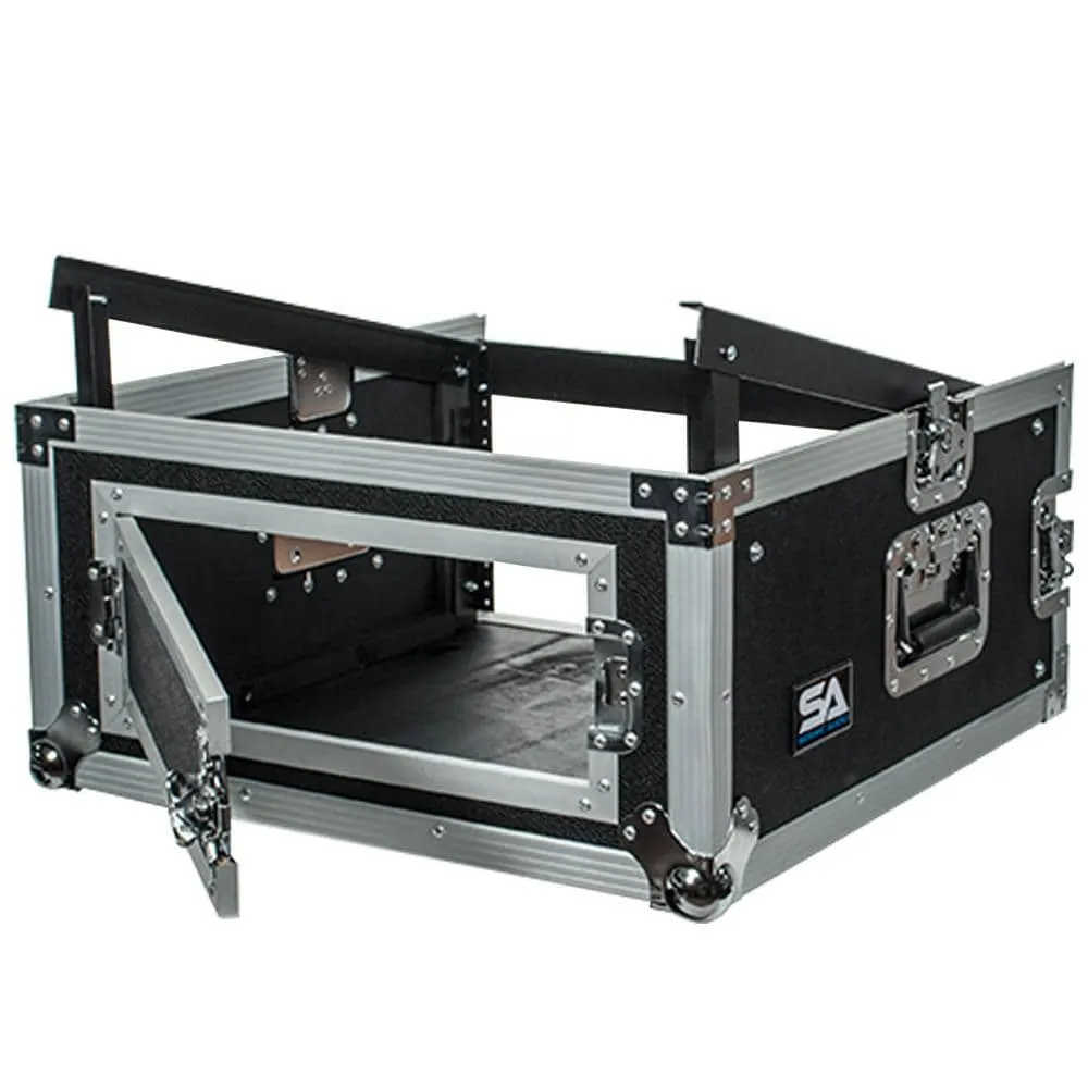 4 Space Rack Case with Slant Mixer Top