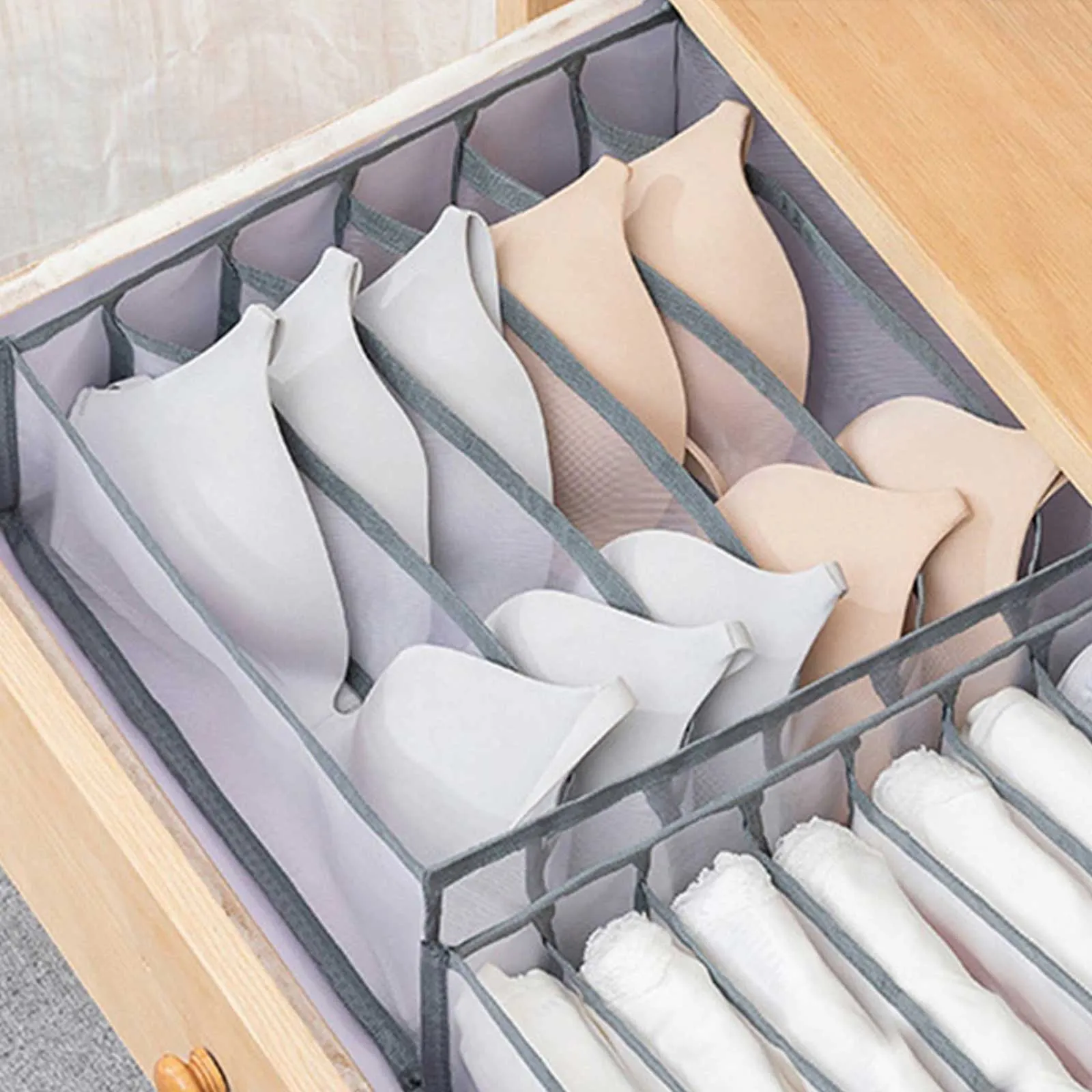 6 grids ladies undergarments organizer