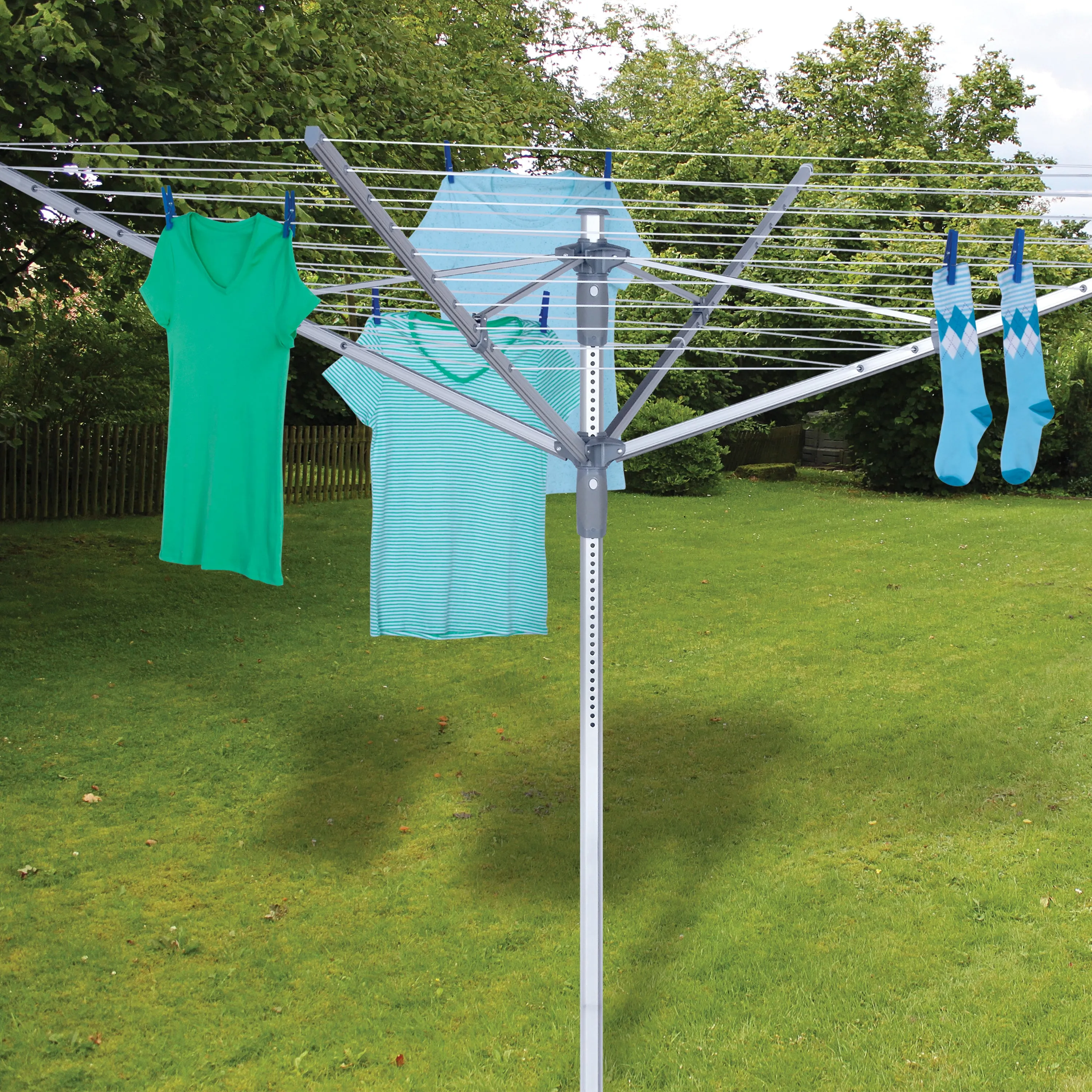 Aluminum 192 Ft Outdoor Umbrella Drying Rack