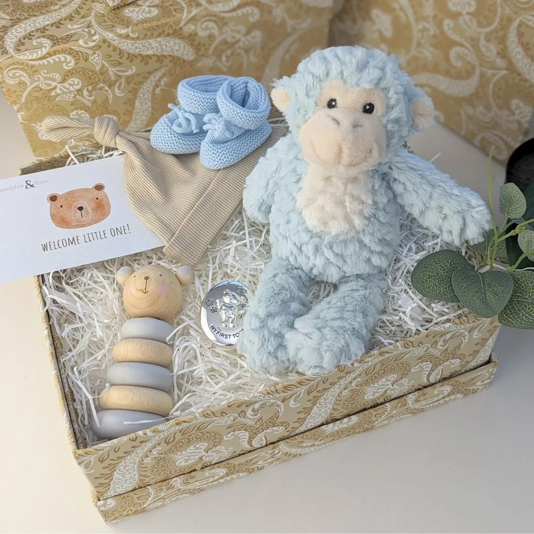 Baby Boy Gifts Box Hamper Swinging Into Dreams