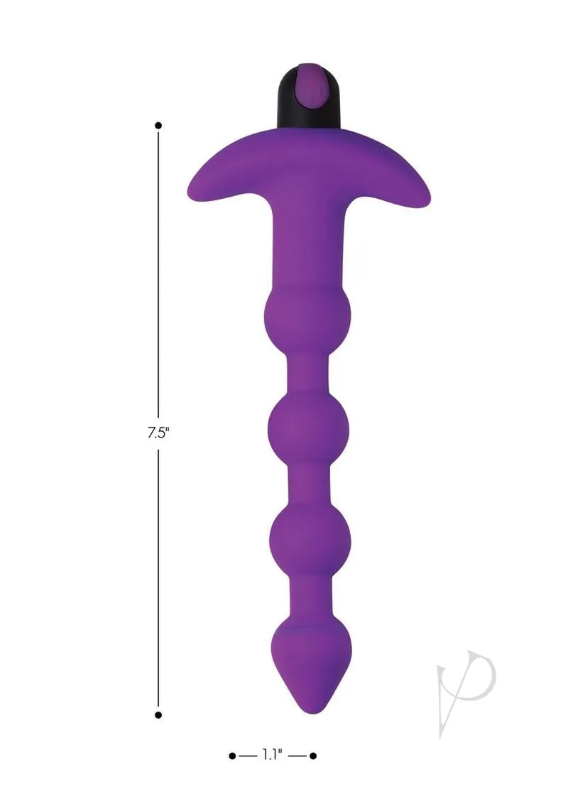 Bang Vibe Anal Beads W/remote Purple