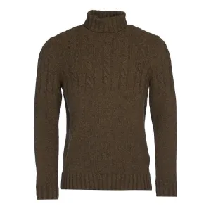 Barbour Duffle Mens Cable Crew Jumper - Willow Green