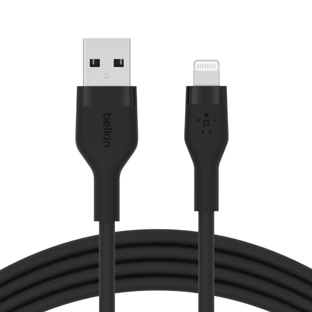 Belkin Usb-A To Lighting, Silicone, 1M, Black