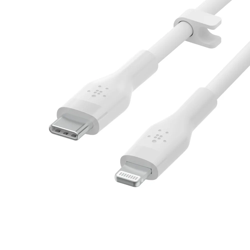 Belkin Usb-C To Lighting, Silicone, 1M, White