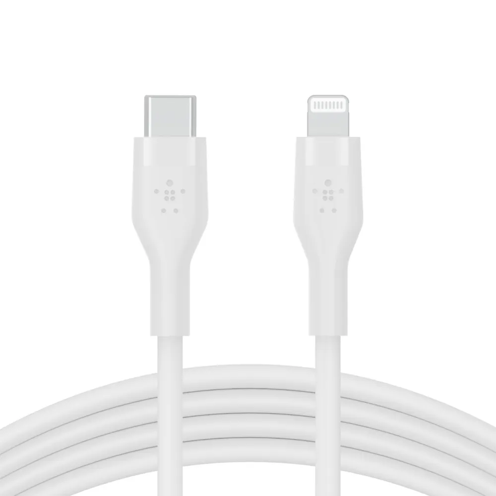 Belkin Usb-C To Lighting, Silicone, 1M, White