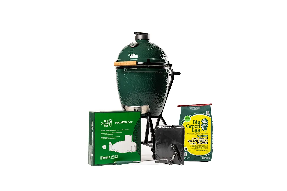 Big Green Egg Large Bundle on the IntEGGrated Nest - 128630