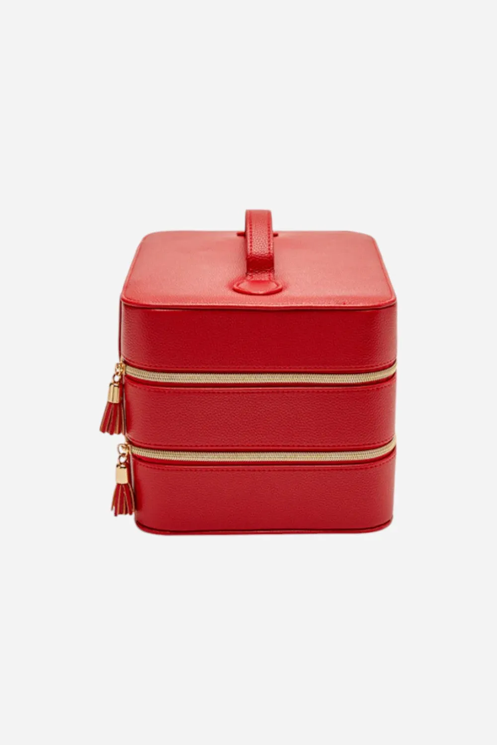 Brouk & Co. Leah Travel Cosmetic Case in Red