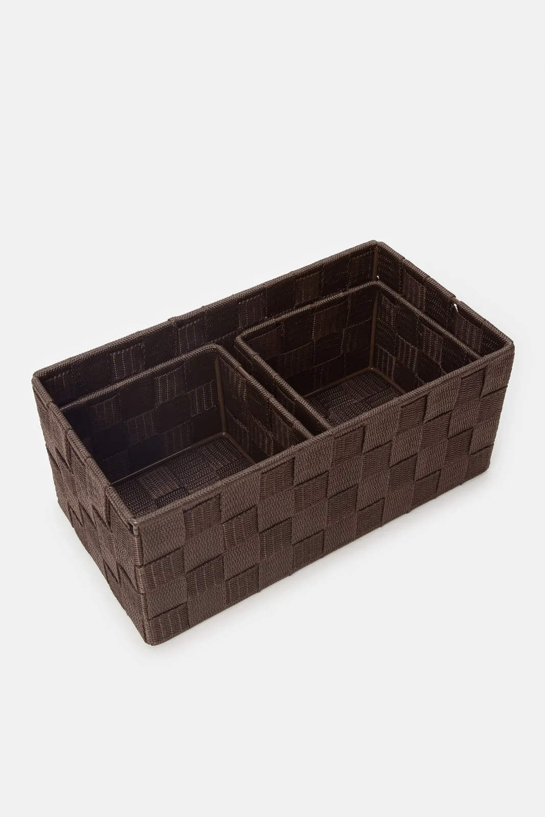 Brown Storage Basket Set (3 Piece)