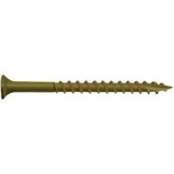 CAMO 0356104 Deck Screw, #8 Thread, 1-5/8 in L, Bugle Head, Star Drive, Type 17 Slash Point, Carbon Steel