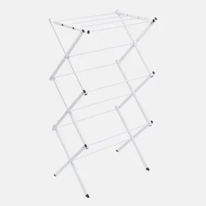 Compact Collapsible Metal Clothes Drying Rack