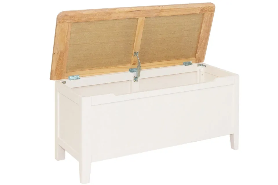 Eimear - Cream And Oak Blanket Box