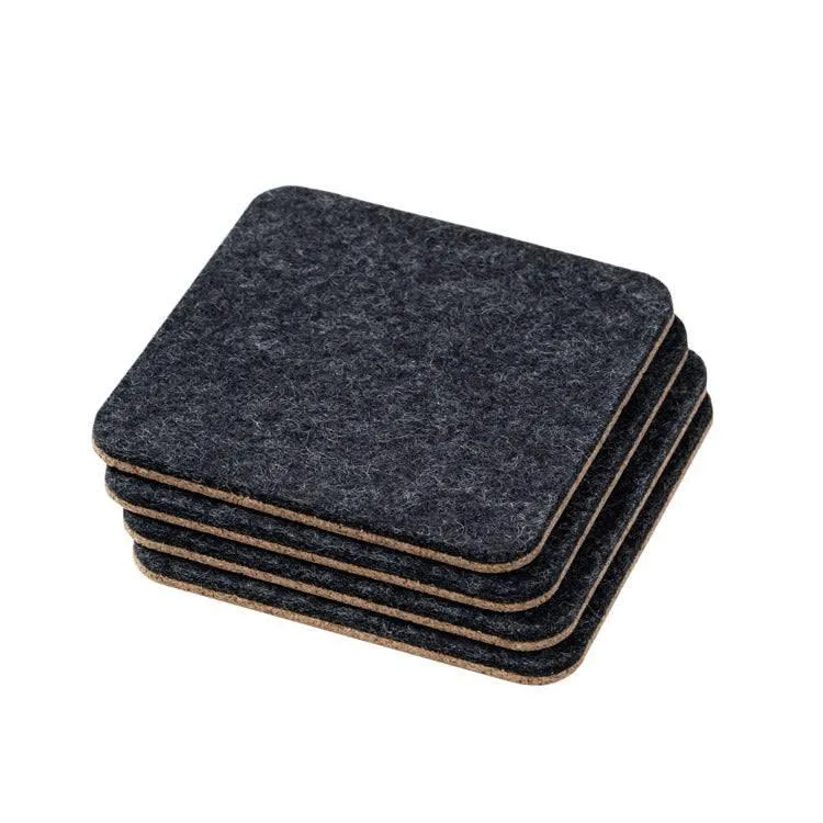 Felt&Cork Coasters - Anthracite