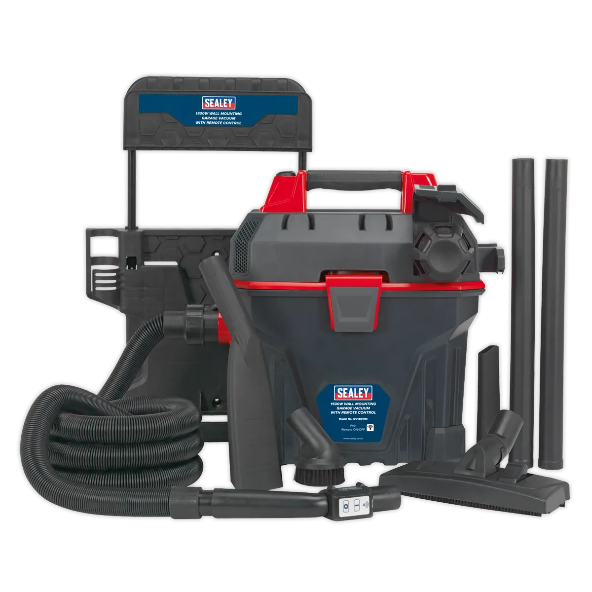 Garage Vacuum 1500W with Remote Control - Wall Mounting