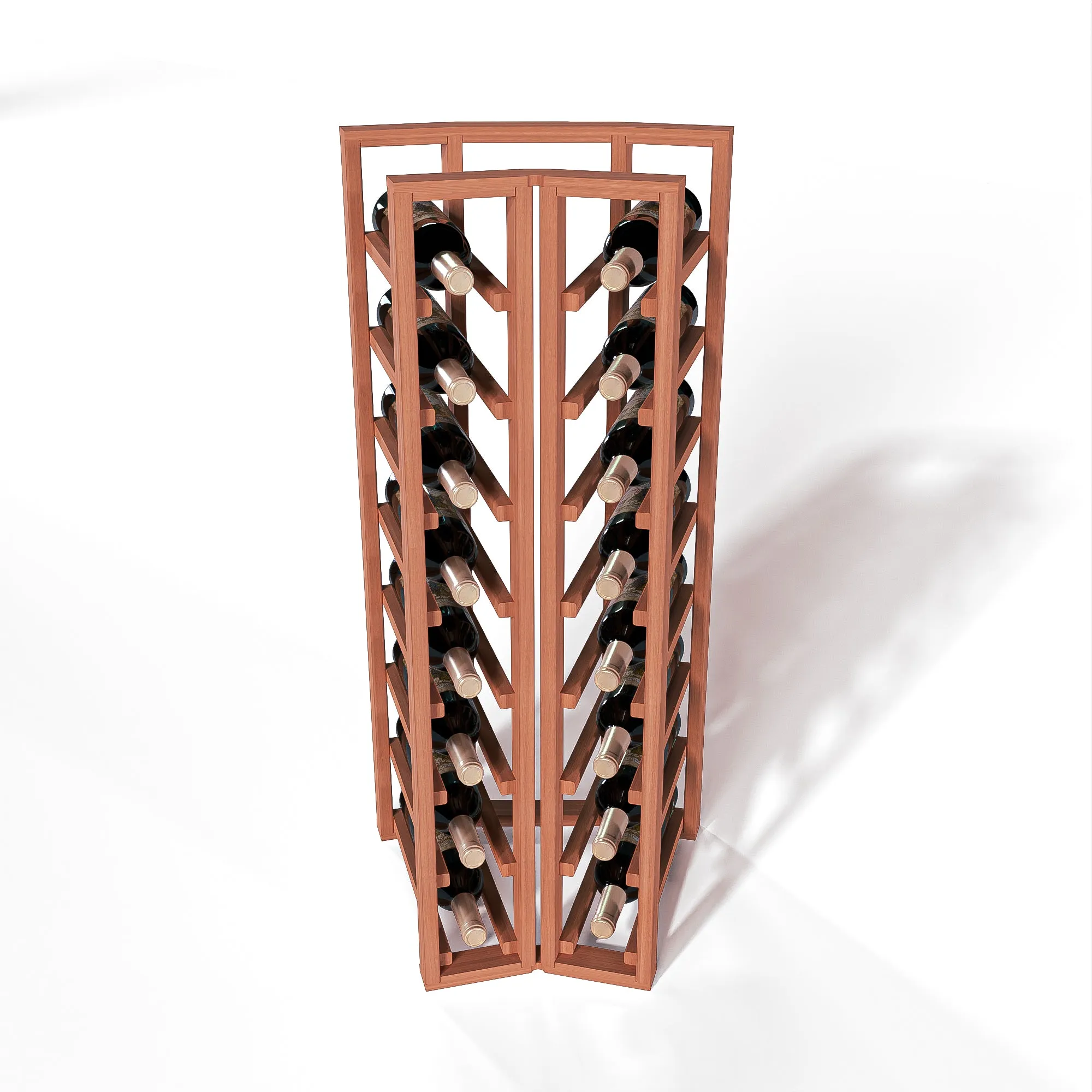 GrandCellar™ - 2 Column Full-Depth Standard Corner Wine Rack - 36"