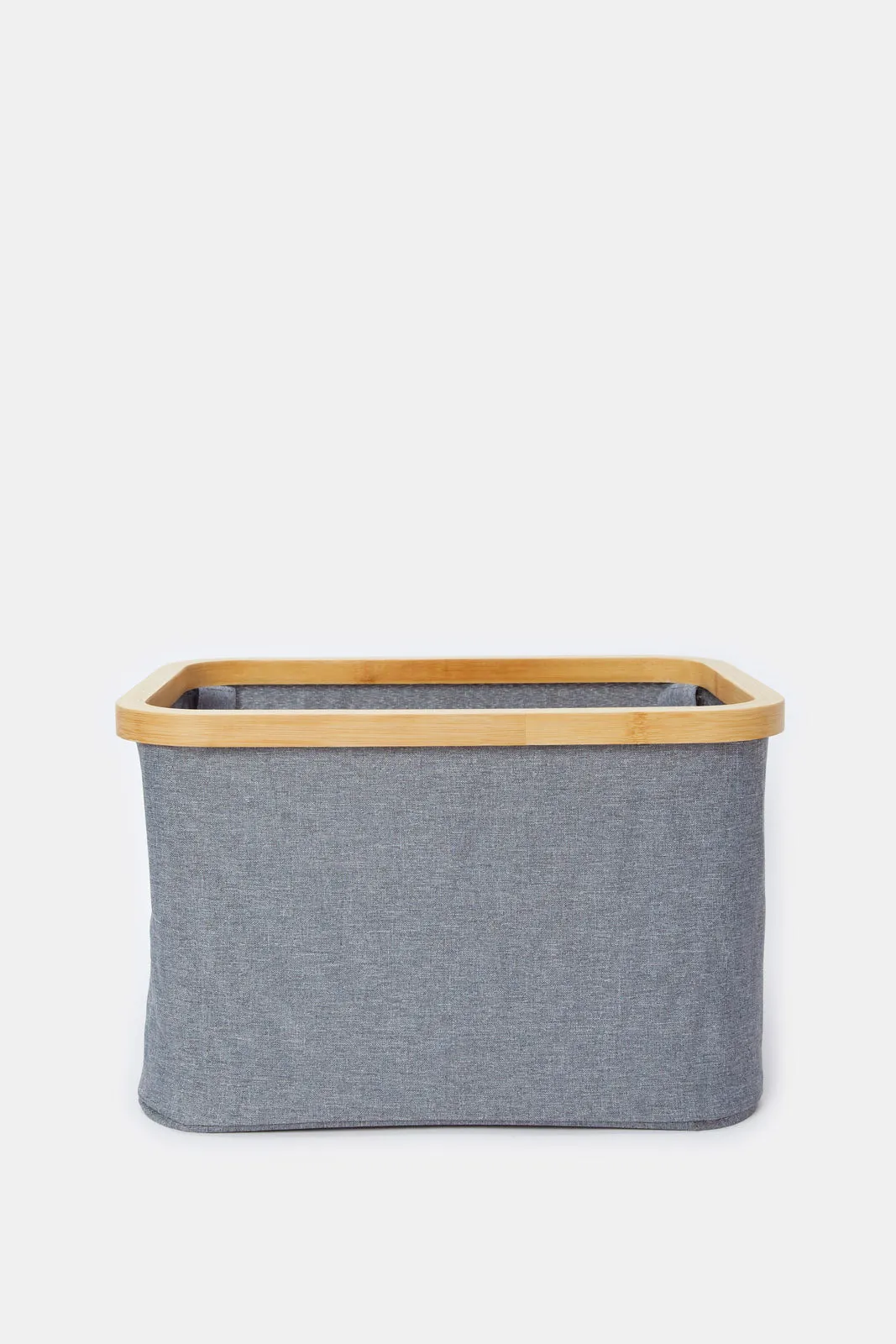 Grey Bamboo Storage Basket