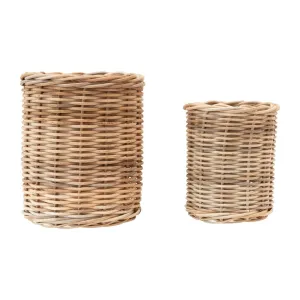 HAND WOVEN WICKER BASKET-SMALL