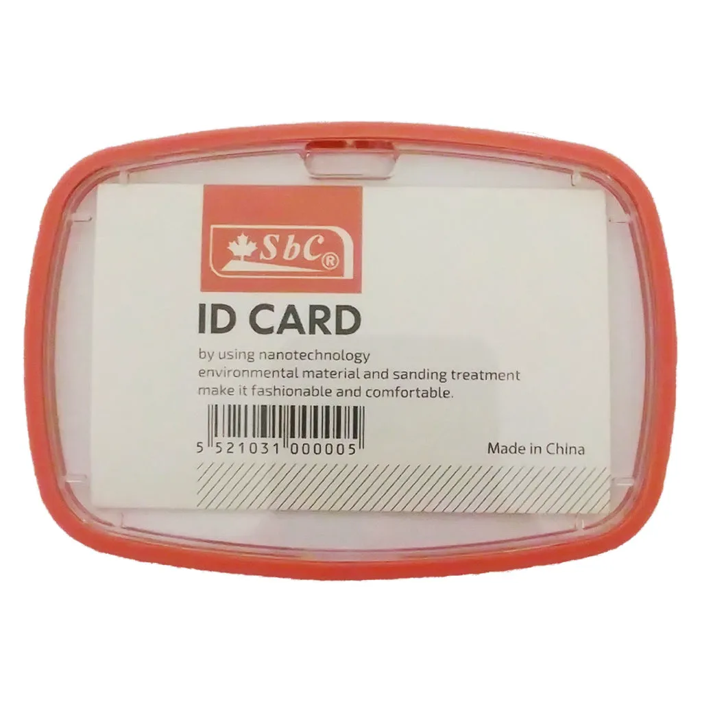 ID Card Holder Light Orange with Rubber