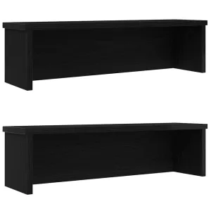 Kitchen Racks Stackable 2 pcs Black 60x15x16 cm