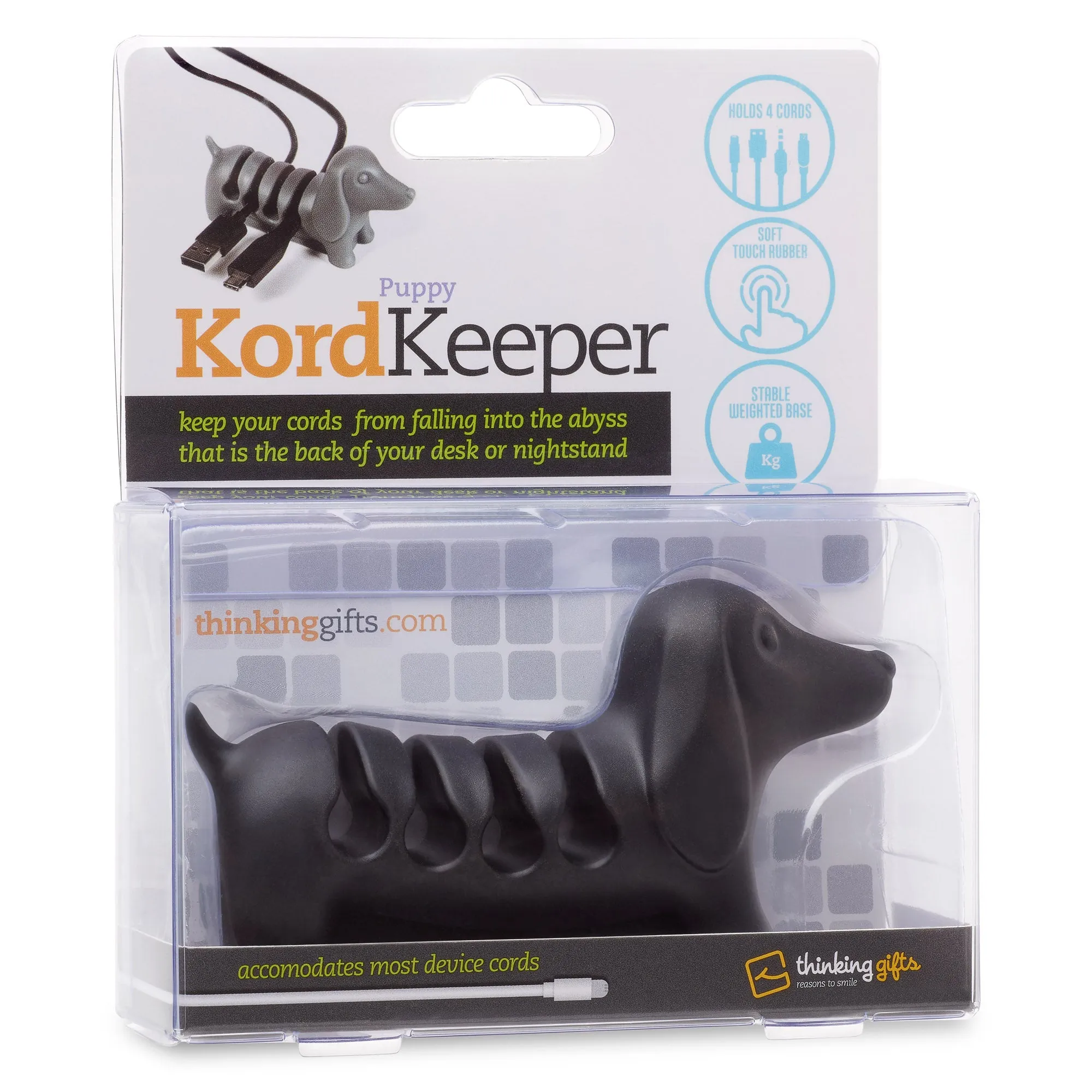 Kordkeeper Cable Tidy Organiser (Black)