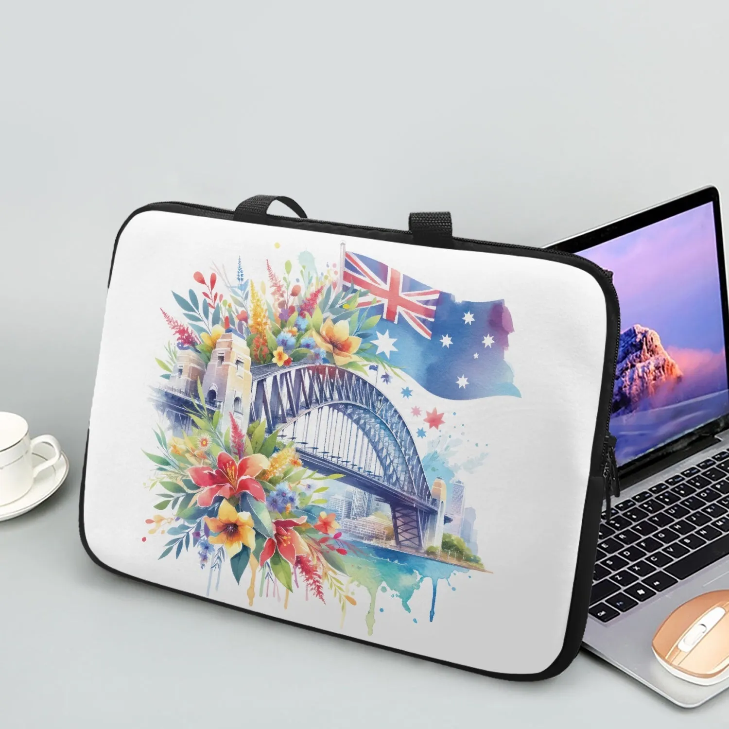 Laptop Sleeve with Handles - Sydney Harbour Bridge - Australia