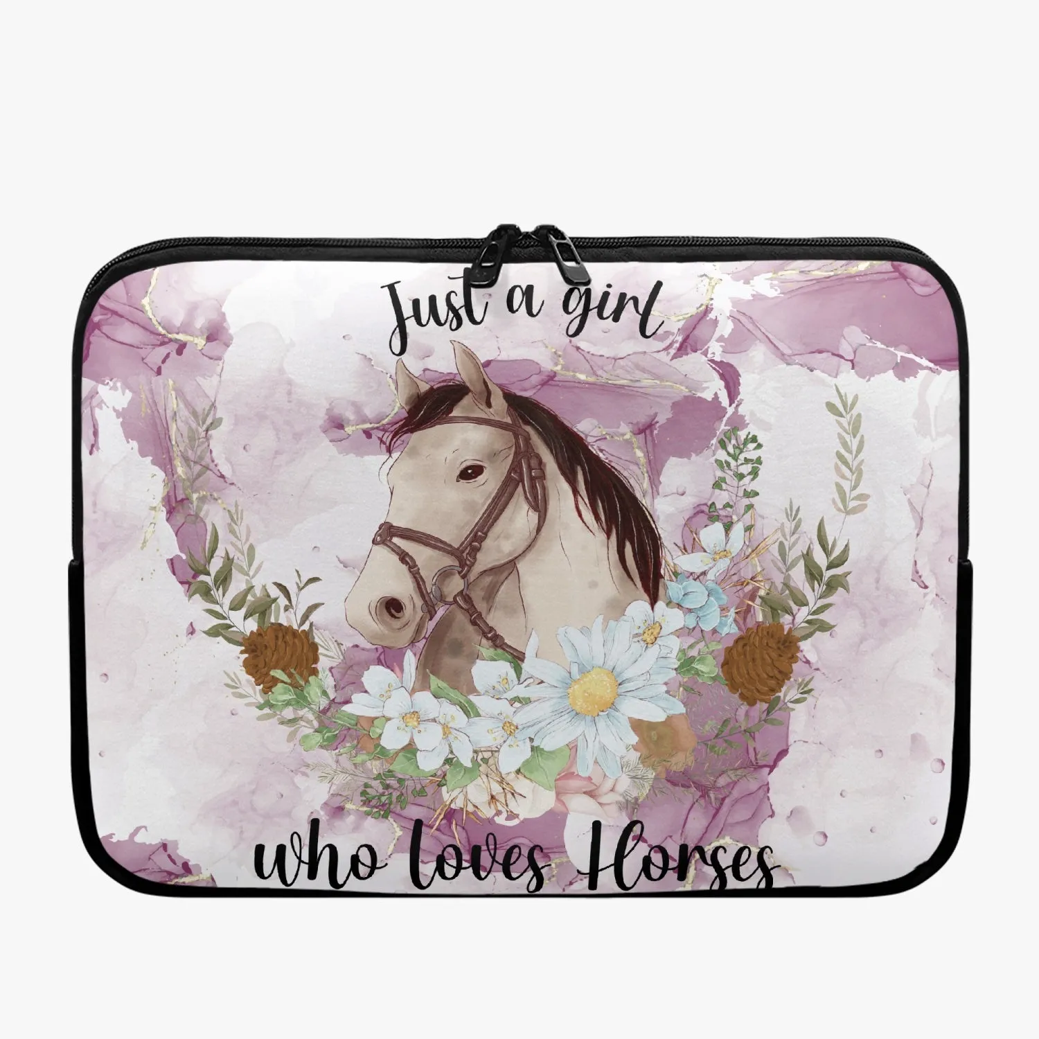 Laptop Sleeve - without handles - Just a Girl Who Loves Horses