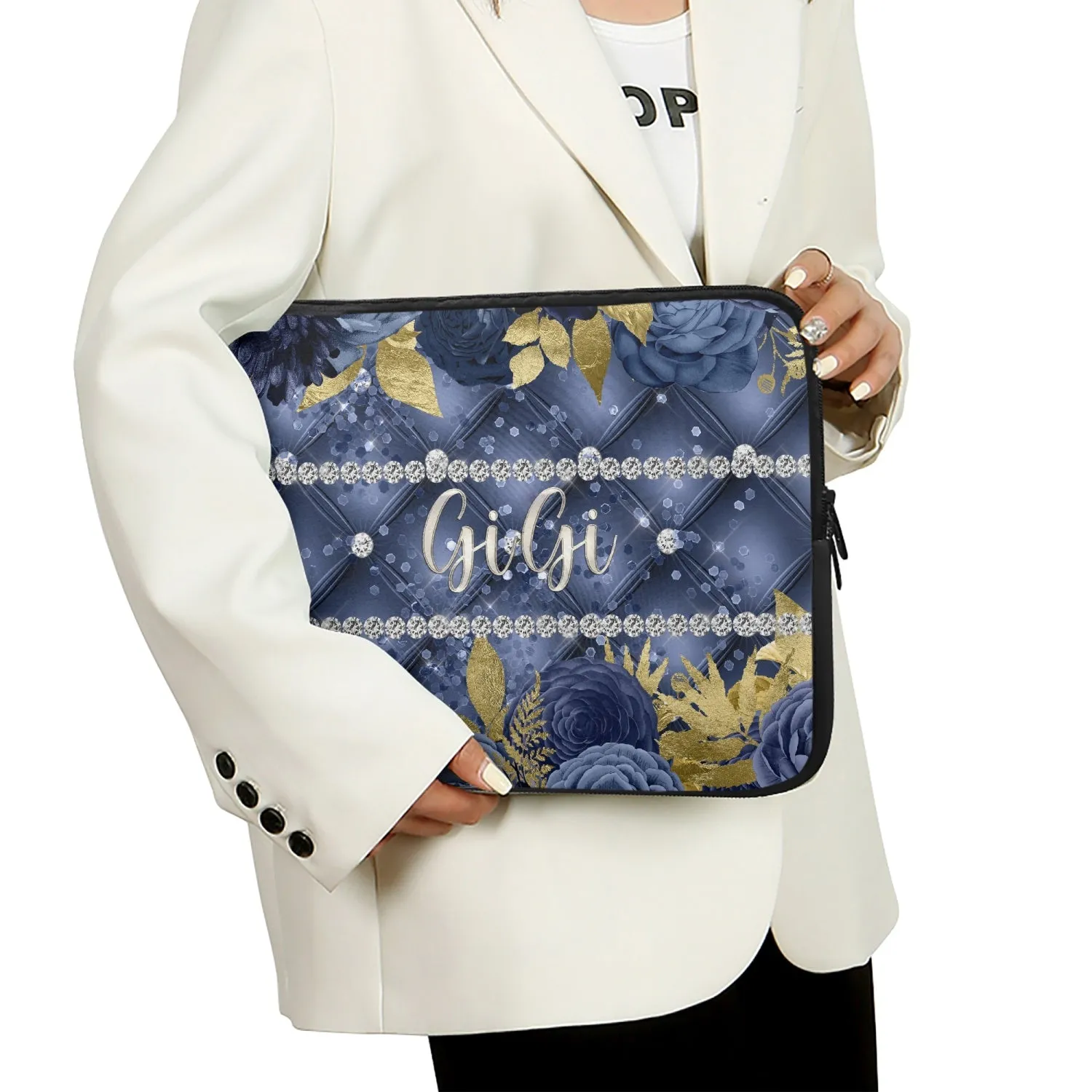 Laptop Sleeve - without handles - Navy Floral - GiGi