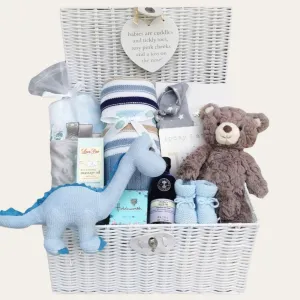 Large Baby Boy Gift Hamper Organic Dinosaur & Friends