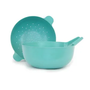 Large Mixing Bowl And Colander Set - Lagoon