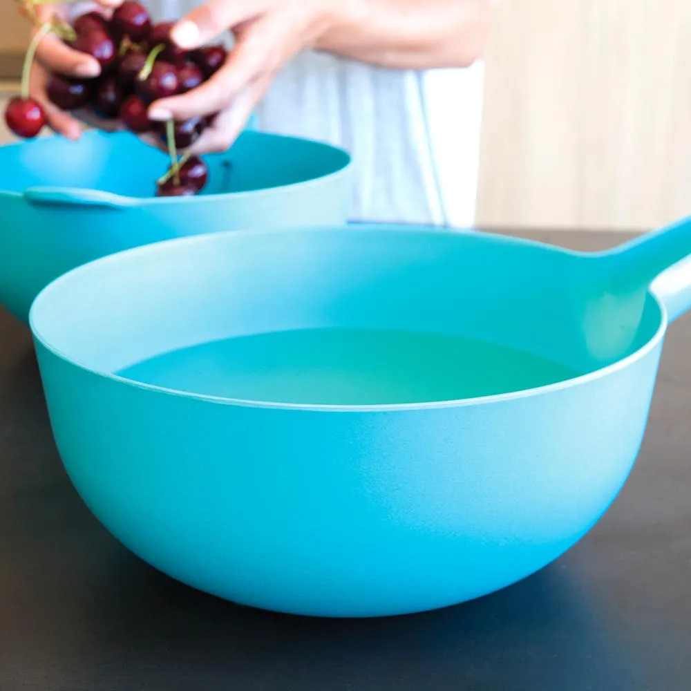 Large Mixing Bowl And Colander Set - Lagoon