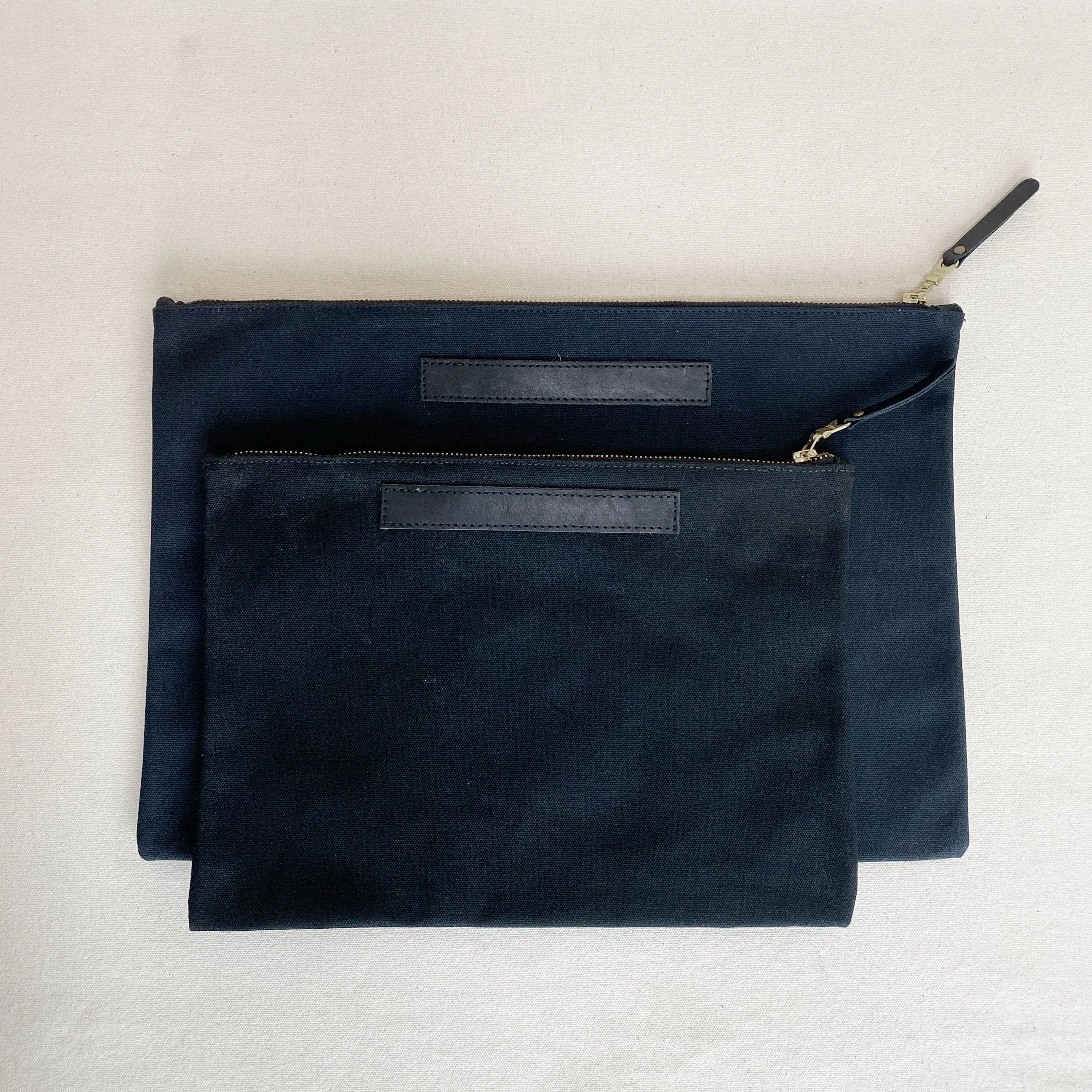 Large Waxed Canvas Zip Folio #120