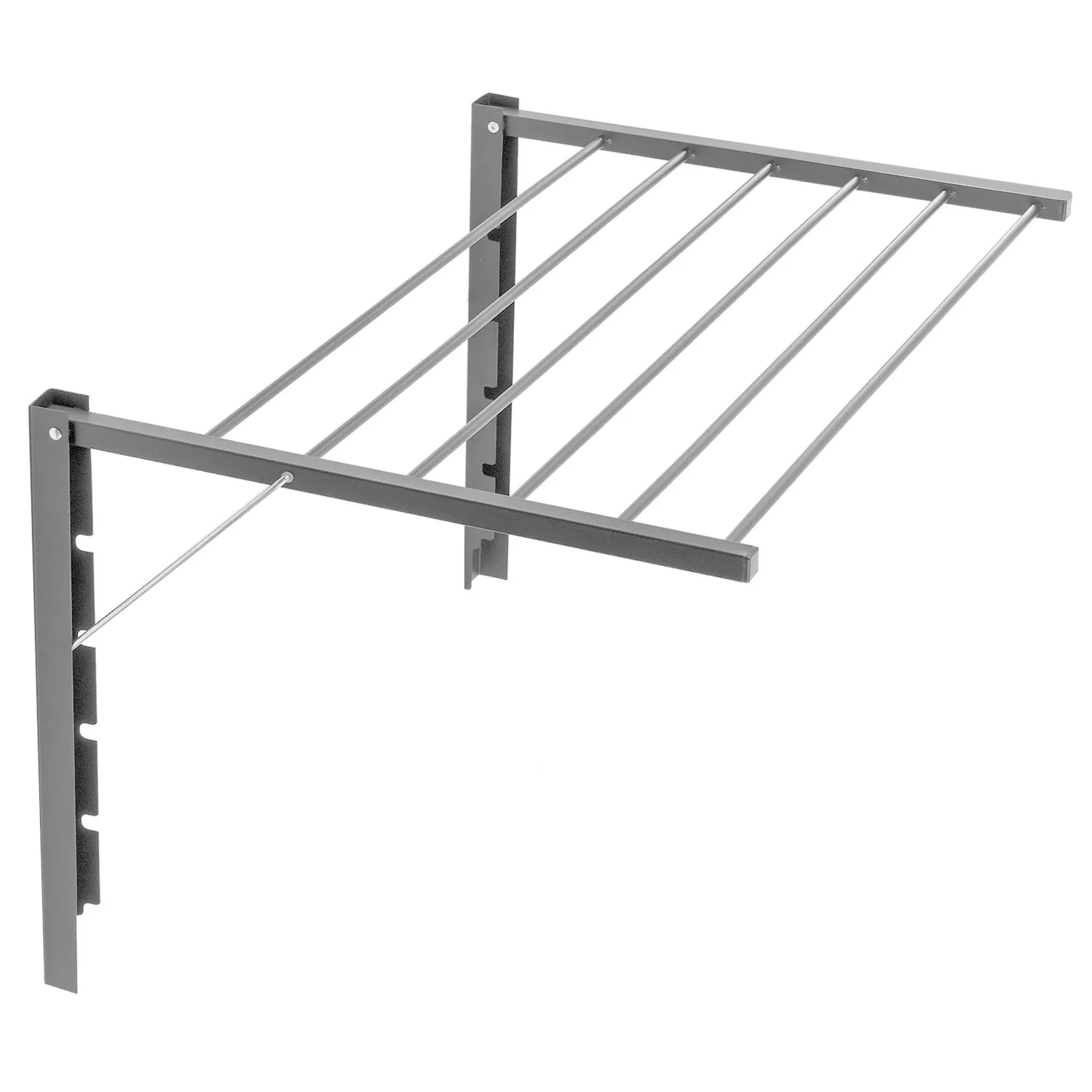 Majka wall-mounted clothes dryer wall-mounted drying rack (100cm, silver)