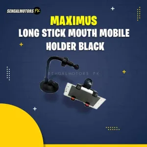 Maximus Long Stick Mouth Mobile Holder Black - Phone Holder | Mobile Holder | Car Cell Mobile Phone Holder Stand