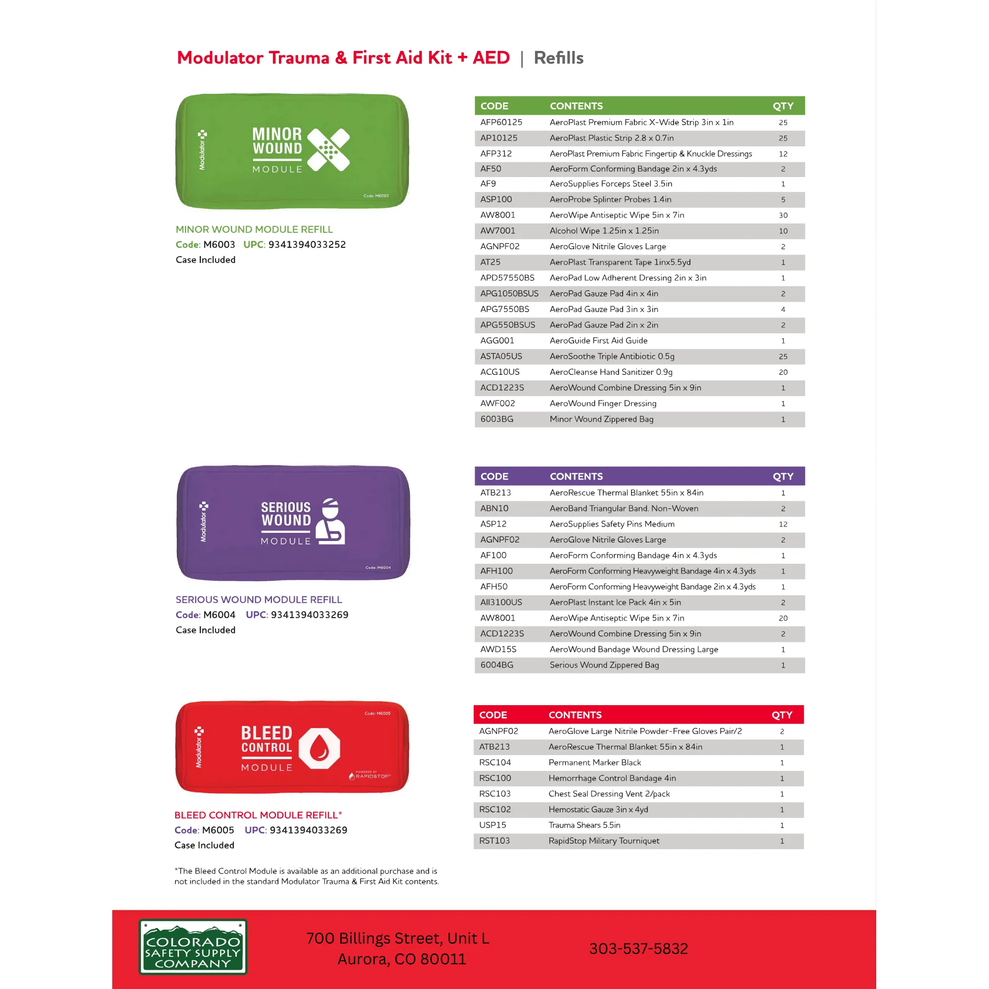 Modulator Trauma & First Aid Kit   AED