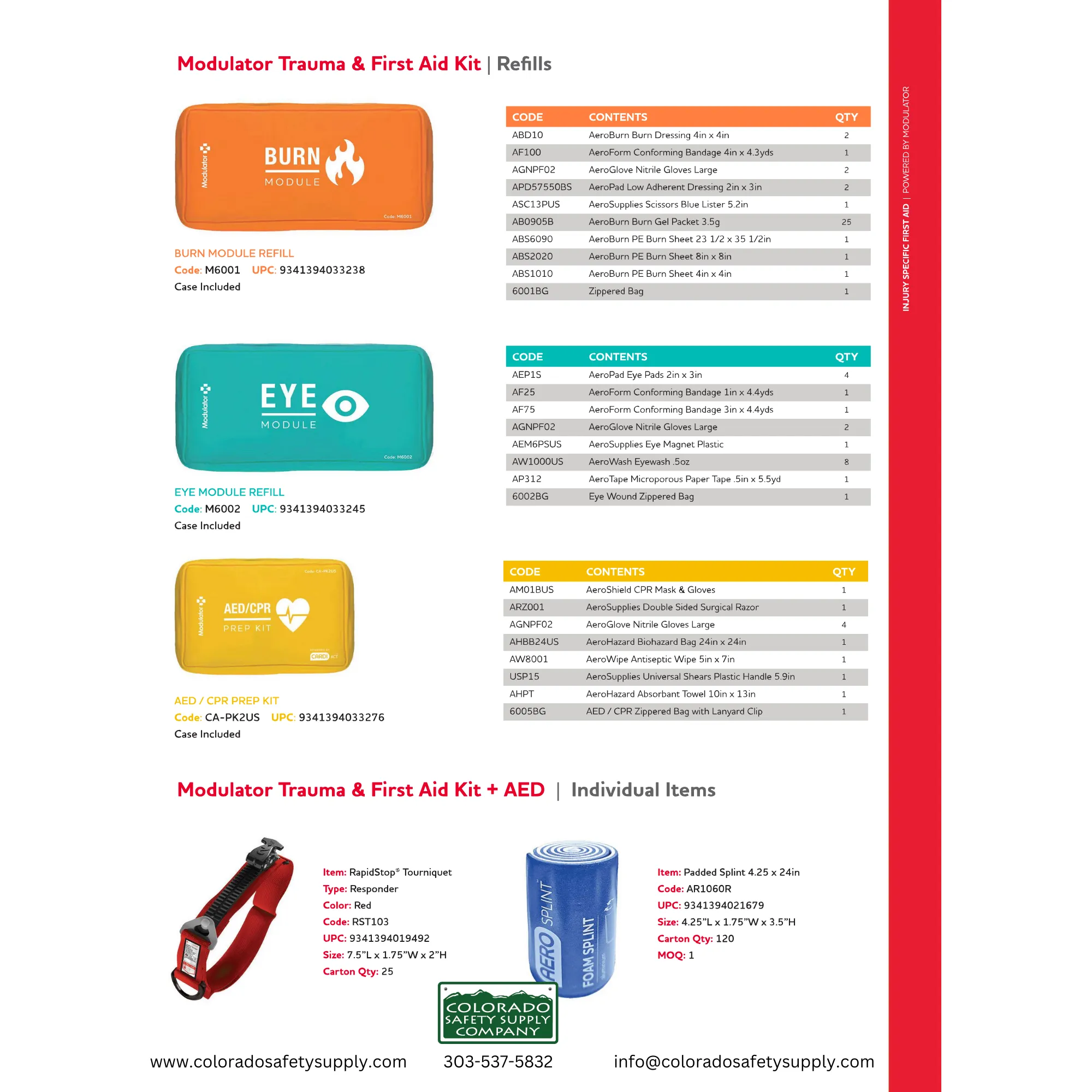 Modulator Trauma & First Aid Kit   AED