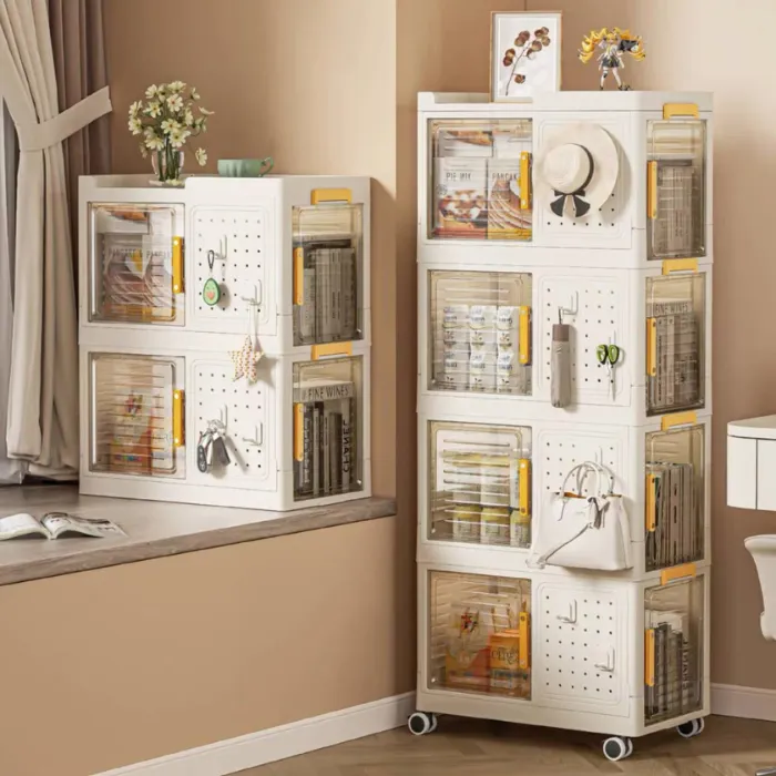 Movable Storage Cabinets Shelves with pegboards