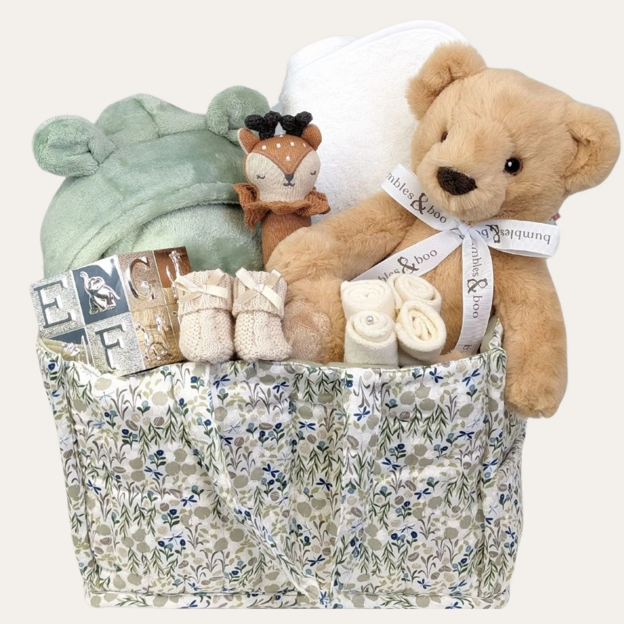 New Baby Gift Hamper Organic Deer Old Bear