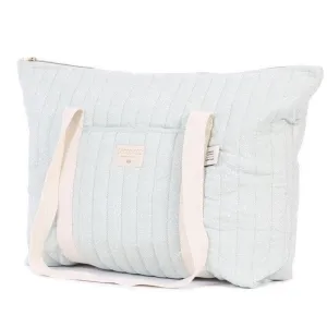 Nobodinoz Paris Maternity bag - White Bubble / Aqua