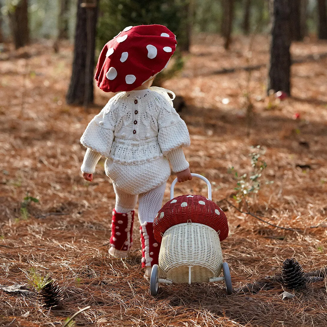 Olli Ella Mushroom Luggy - Red & White