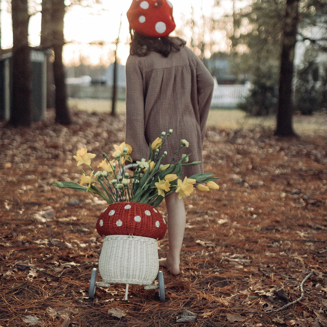 Olli Ella Mushroom Luggy - Red & White