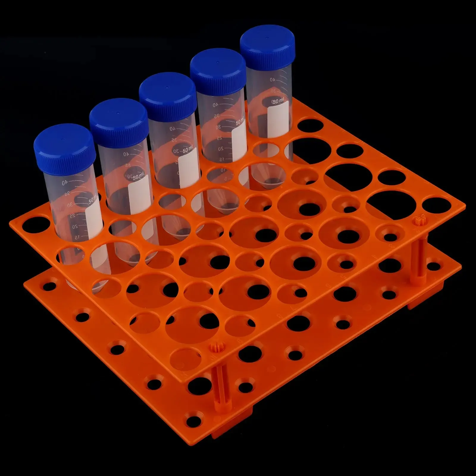 Orange Centrifuge Tube Rack, 50-Hole