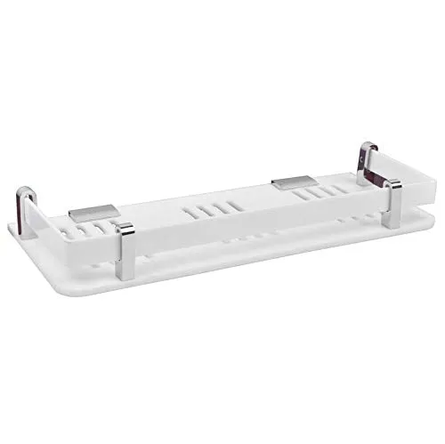 Plantex Acrylic Bathroom Organizer/Shelf For Bathroom/Kitchen/Wall -Bathroom Accessories(15X5 Inches-White)