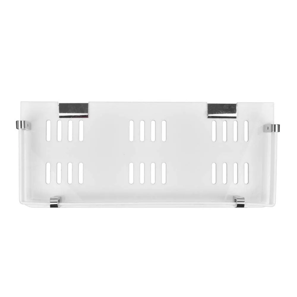 Plantex Acrylic Bathroom Organizer/Shelf For Bathroom/Kitchen/Wall -Bathroom Accessories(15X5 Inches-White)