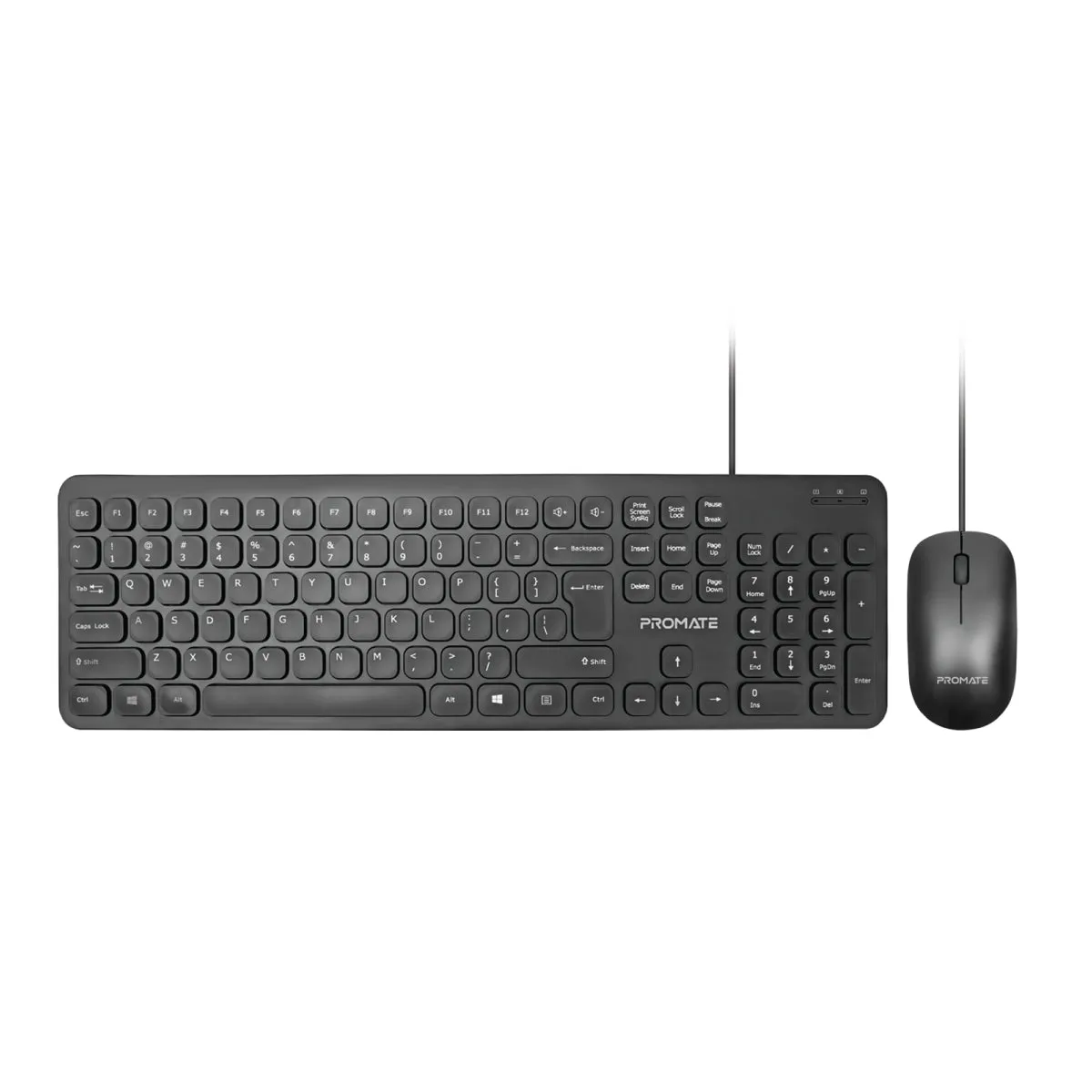 Quiet Key Wired Compact KeyBoard & Mouse