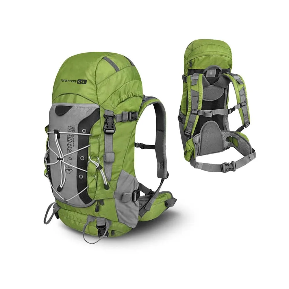 Raptor II 45L Backpack - Green Dark Grey