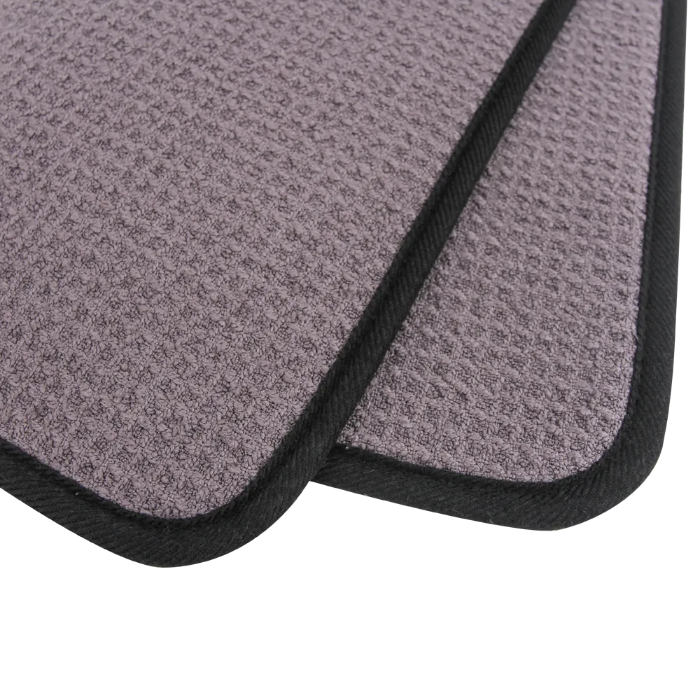 Recycled Honeycomb Microfiber Dish Drying Mat, Charcoal