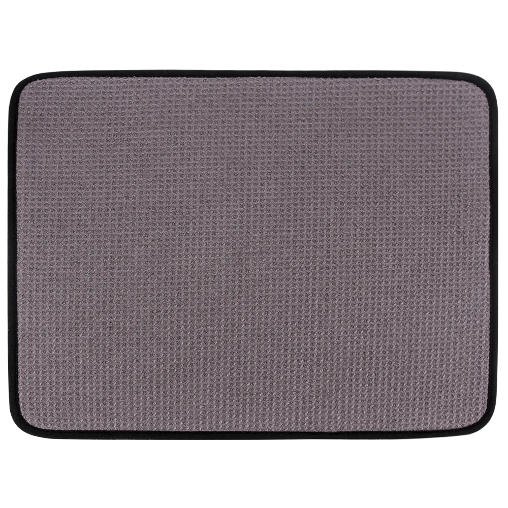 Recycled Honeycomb Microfiber Dish Drying Mat, Charcoal