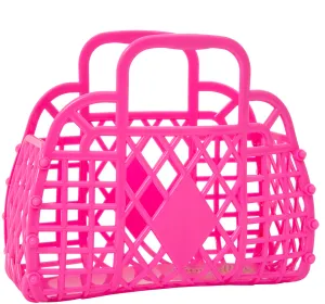 Retro Basket in Berry Pink - Mini