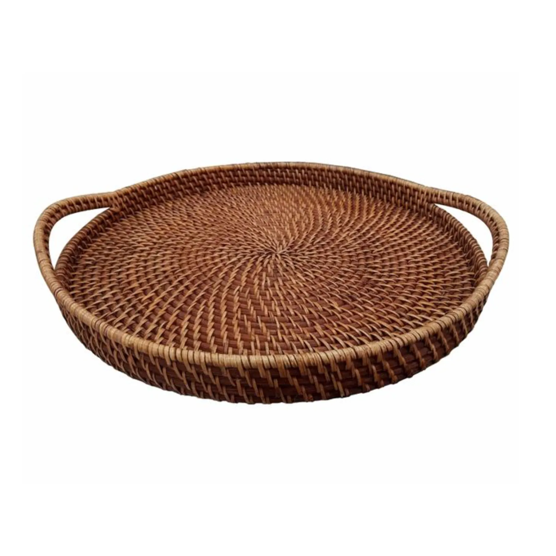 Round Wicker Serving Tray